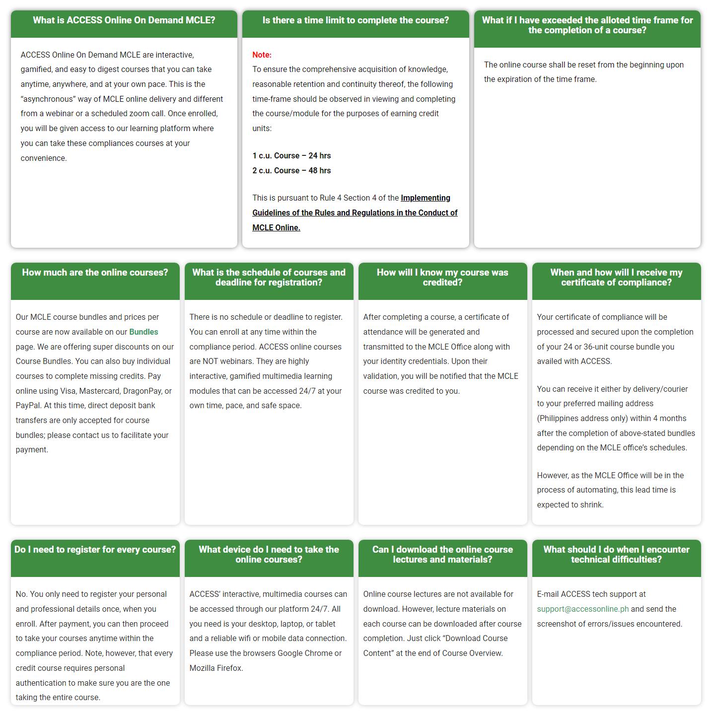 FAQ - ACCESS LMS